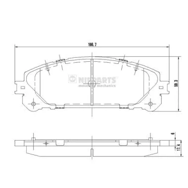 Brake Pad Set, disc brake (N3602139)