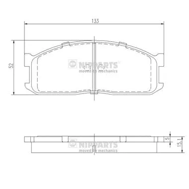 Brake Pad Set, disc brake (J3603025)