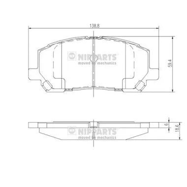 Brake Pad Set, disc brake (J3602118)