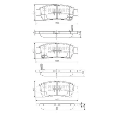 Brake Pad Set, disc brake (J3612019)