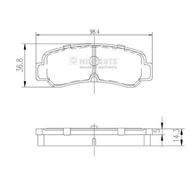 Brake Pad Set, disc brake (J3612007)