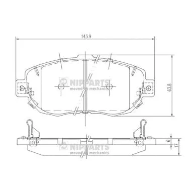 Brake Pad Set, disc brake (J3602072)