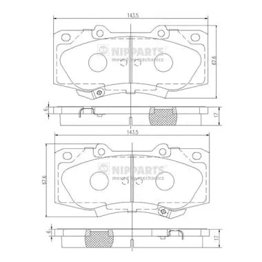 Brake Pad Set, disc brake (N3602147)