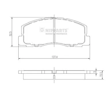 Brake Pad Set, disc brake (J3605025)
