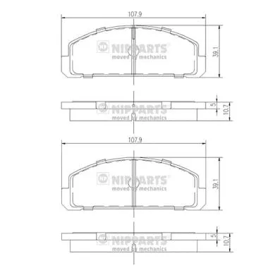 Brake Pad Set, disc brake (J3603014)