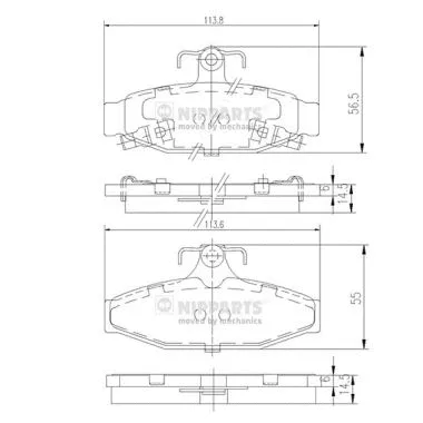 Brake Pad Set, disc brake (J3610400)