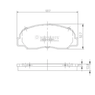 Brake Pad Set, disc brake (J3606001)