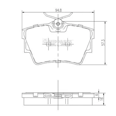 Brake Pad Set, disc brake (J3611047)