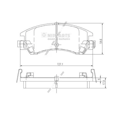 Brake Pad Set, disc brake (J3607003)