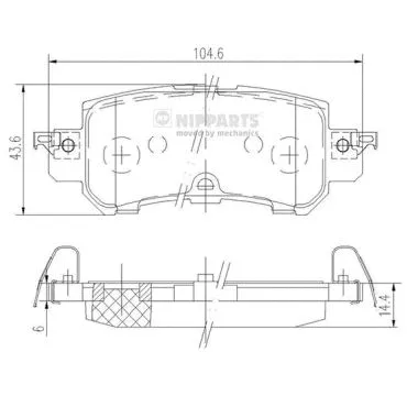 Brake Pad Set, disc brake (N3613026)
