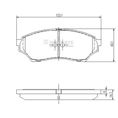 Brake Pad Set, disc brake (J3605040)