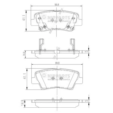 Brake Pad Set, disc brake (N3610311)