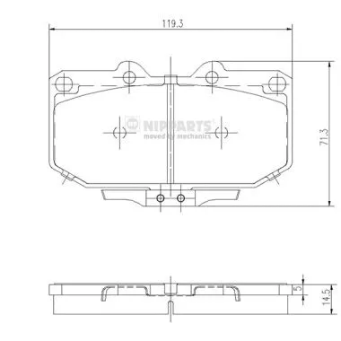 Brake Pad Set, disc brake (J3601058)