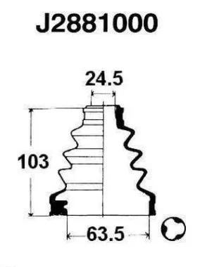 Bellow Kit, drive shaft (J2881000)