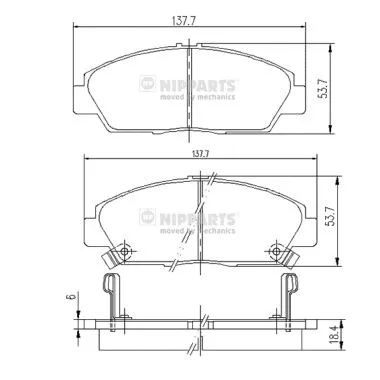 Brake Pad Set, disc brake (J3604037)