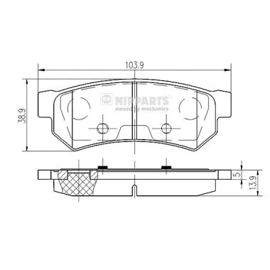 Brake Pad Set, disc brake (N3610907)