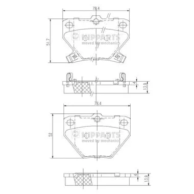 Brake Pad Set, disc brake (J3612018)
