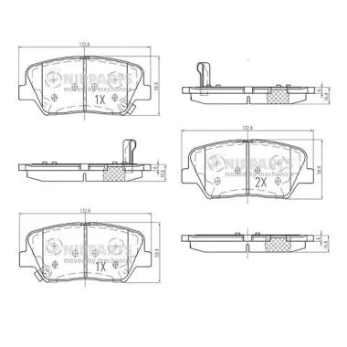 Brake Pad Set, disc brake (N3600554)