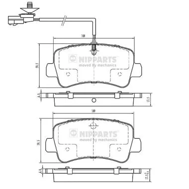 Brake Pad Set, disc brake (N3611057)