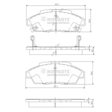 Brake Pad Set, disc brake (J3604052)