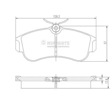 Brake Pad Set, disc brake (J3601051)