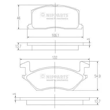 Brake Pad Set, disc brake (J3602057)