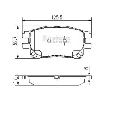 Brake Pad Set, disc brake (J3602119)