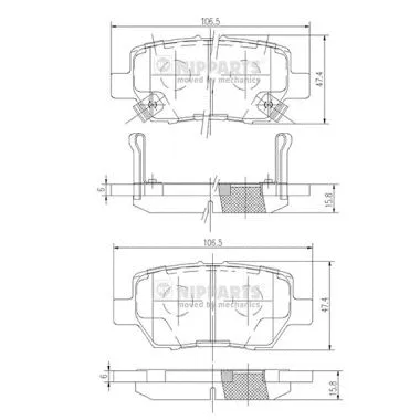 Brake Pad Set, disc brake (N3614021)