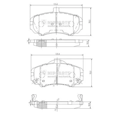 Brake Pad Set, disc brake (N3600544)
