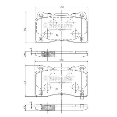 Brake Pad Set, disc brake (N3607021)