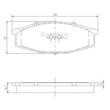 Brake Pad Set, disc brake (J3601034)