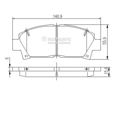 Brake Pad Set, disc brake (J3602063)