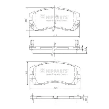 Brake Pad Set, disc brake (J3607009)