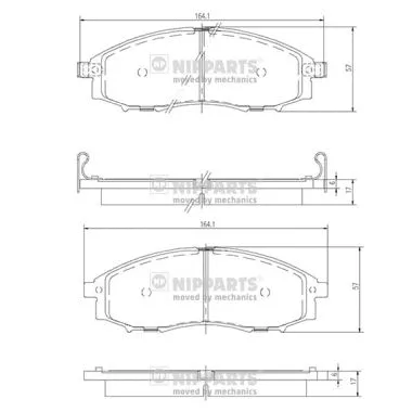Brake Pad Set, disc brake (J3601088)