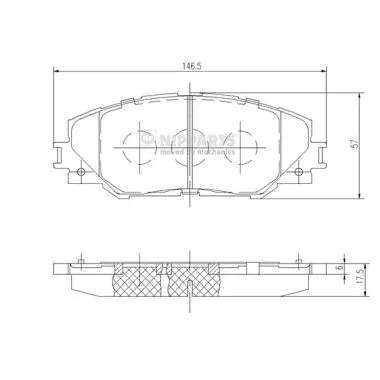 Brake Pad Set, disc brake (N3602138)