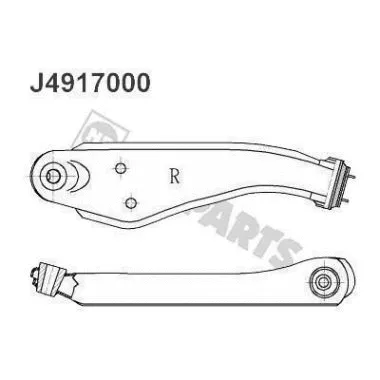 Control/Trailing Arm, wheel suspension (J4917000)