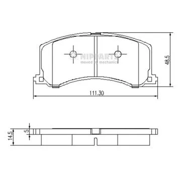 Brake Pad Set, disc brake (J3608016)