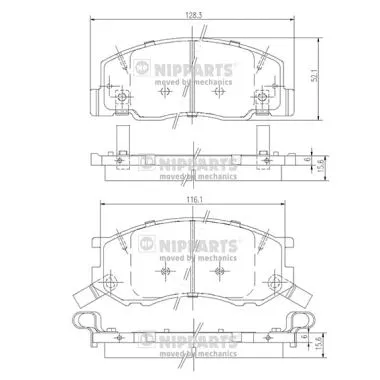 Brake Pad Set, disc brake (J3602114)