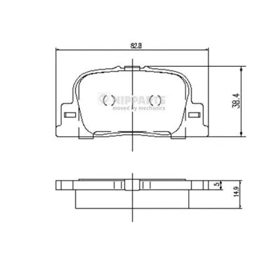 Brake Pad Set, disc brake (J3612032)