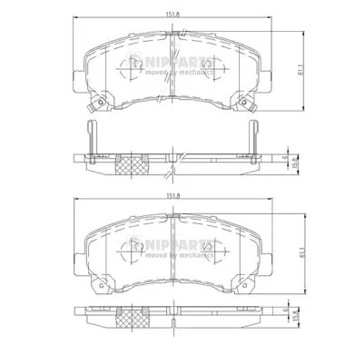 Brake Pad Set, disc brake (N3609011)