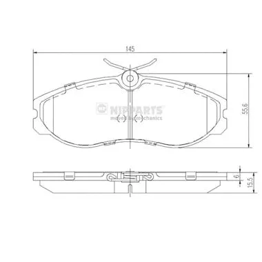 Brake Pad Set, disc brake (J3601056)