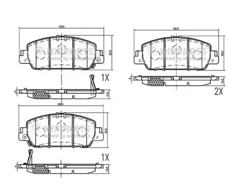 Brake Pad Set, disc brake (N3604074)