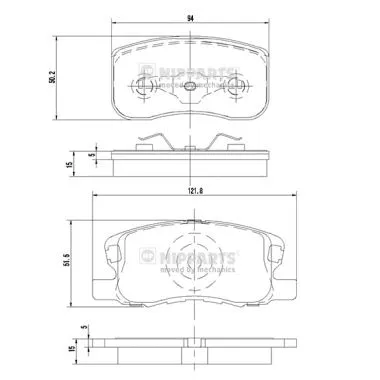 Brake Pad Set, disc brake (N3605053)