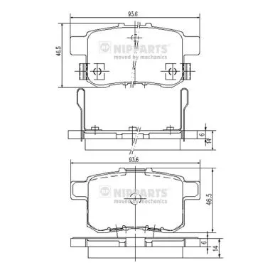 Brake Pad Set, disc brake (N3614020)