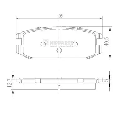 Brake Pad Set, disc brake (J3615009)