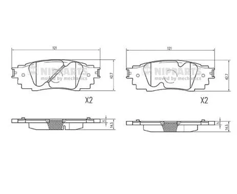 Brake Pad Set, disc brake (N3612049)