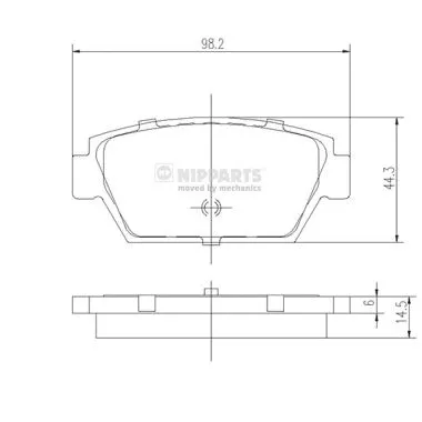Brake Pad Set, disc brake (J3615000)