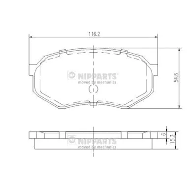 Brake Pad Set, disc brake (J3603030)