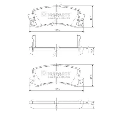 Brake Pad Set, disc brake (J3612013)