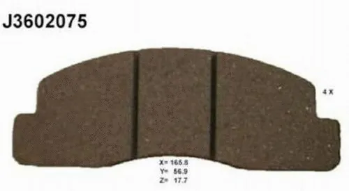 Brake Pad Set, disc brake (J3602075)